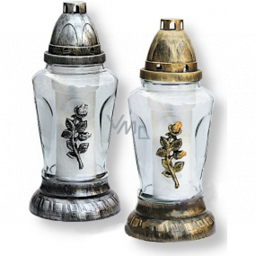 Rolchem Glaslampe mit Roségold, Silber 25 cm 32 Stunden 70 g Z-26 1 Stück