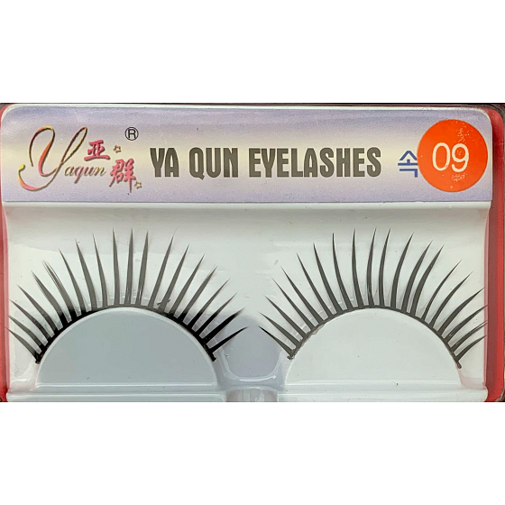 EyelaShes Künstliche Wimpern mit Kleber 09 Schwarz 1 Paar