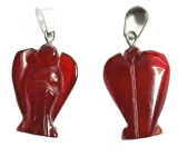 Karneol Engel Schutzengel Anhänger Naturstein handgeschliffen 2 - 2,2 cm, Lehren Sie uns hier und jetzt