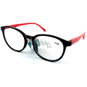 Berkeley Lesebrille Dioptrienbrille +1.0 Kunststoff schwarz rot Seitenrahmen 1 Stück MC2253