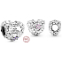 Charme Sterling Silber 925 Herz mit Gänseblümchen für Mama, Perle auf Armband Familie