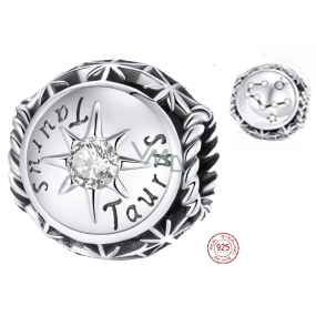 Charme Sterling Silber 925 Sternzeichen, Zirkonia Taurus, Perle für Armband
