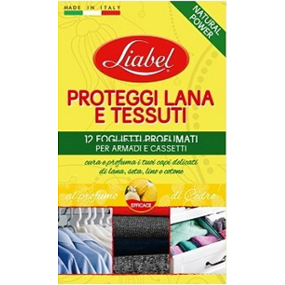 Liabel Di Cedro - Zedernholz duftende Blätter für Schränke, Schubladen, Schuhablagen 12 Stück