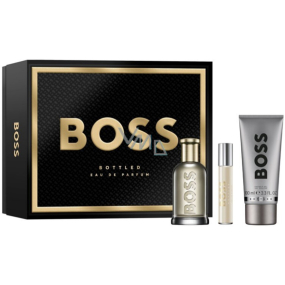 Hugo Boss Boss Bottled Eau de Parfum 100 ml + Eau de Parfum 10 ml + Duschgel 100 ml, Geschenkset für Männer