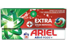 Ariel Extra Clean Power Pods+ gelové kapsle na praní univerzální 26 kusů