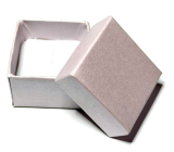 Krabička karton s houbičkou na šperky světle růžová 4 x 4 x 2,5 cm