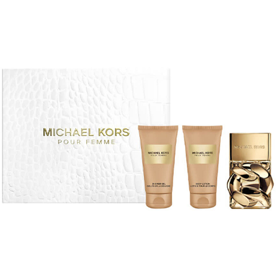 Michael Kors Pour Femme parfémovaná voda 50 ml + tělové mléko 50 ml + sprchový gel 50 ml, dárková sada pro ženy