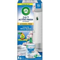 Air Wick Active Fresh Refill Linen & White Orchid - Wäsche und weiße Orchidee automatischer Lufterfrischer komplett 228 ml
