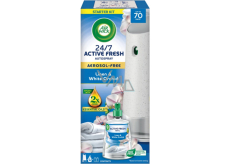 Air Wick Active Fresh Refill Linen & White Orchid - Wäsche und weiße Orchidee automatischer Lufterfrischer komplett 228 ml