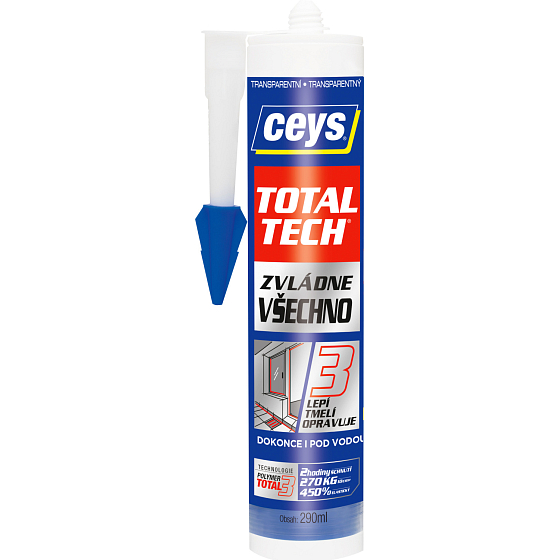 Ceys Total Tech universelles Kleber und Dichtungsmittel, transparent, 290 ml