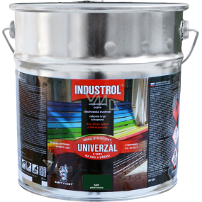 Industrol S2013 universell glänzende Deckfarbe für Metall und Holz, 5400 dunkles Grün, 9 l
