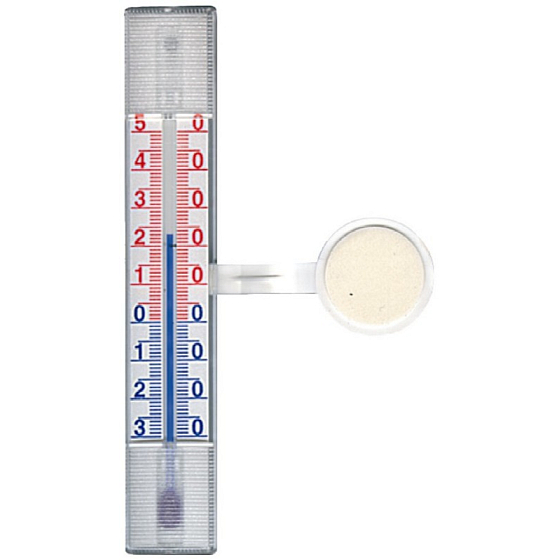 Schneider Fensterthermometer flach, Kunststoff, selbstklebend, 140 x 25 mm