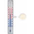 Schneider Fensterthermometer flach, Kunststoff, selbstklebend, 140 x 25 mm