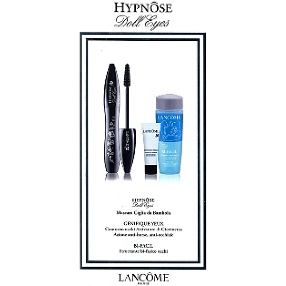 Lancome Hypnose Doll Eyes Mascara + Zweiphasen-Augen-Make-up-Entferner 30 ml + Creme 3 ml