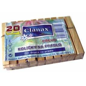 Clanax Wäscheklammern aus Holz 20 Stück