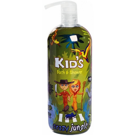 Hergon Crazy Jungle Badeschaum für Kinder 950 ml