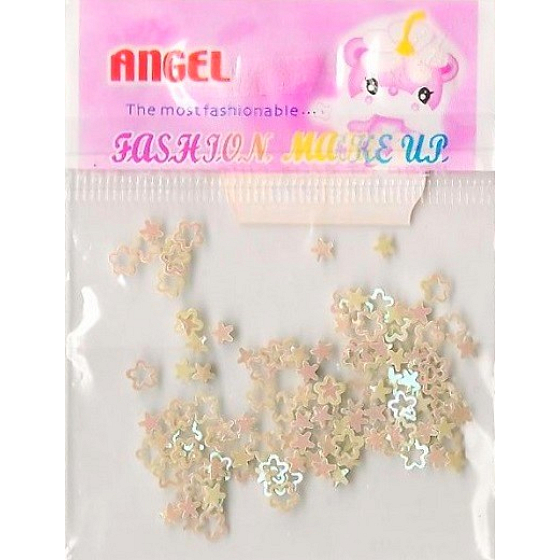 Engel Ornamente Blumen und Sterne gelb 1 Packung