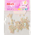 Engel Ornamente Blumen und Sterne gelb 1 Packung