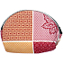 Etue Rot - Beige mit Blatt verschiedenen Motiven kleinste 11 x 8,5 x 2 cm 1 Stück 70080