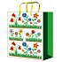 Engel Geschenk Papiertüte 23 x 18 x 10 cm grün mit Blumen
