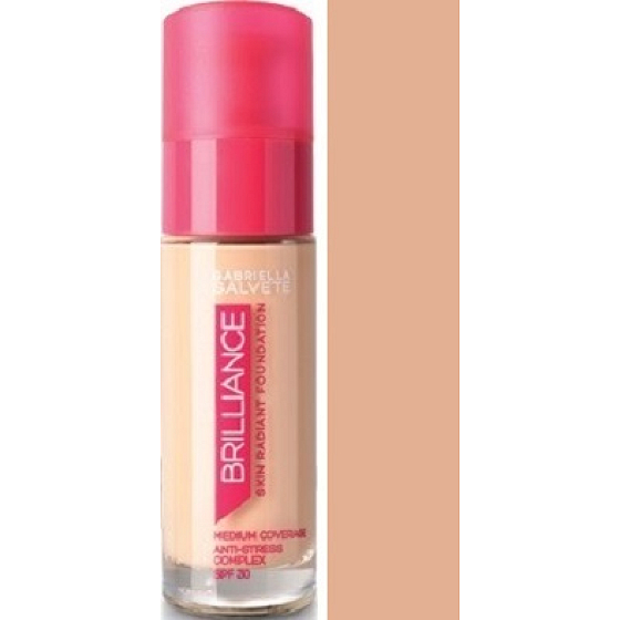 Make-up der Gabriella Salvete Brilliance Foundation 102 Beige 30 ml