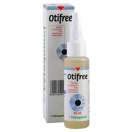 Vétoquinol Otifree gtt Ohren- und Katzenreiniger lösen Ohrenschmalz und Schmutz intensiv auf 60 ml