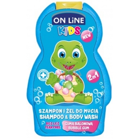 Online Kids Bubble Gum - Kaugummi 2in1 Shampoo und Duschgel 250 ml