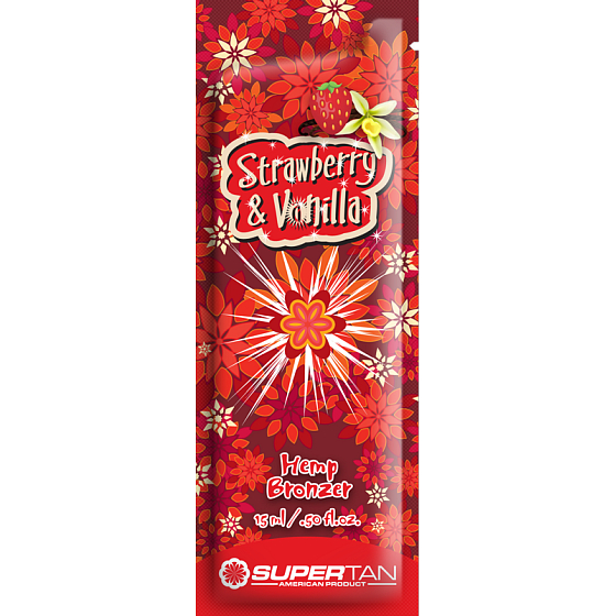 SuperTan Super Sensations Walderdbeeren und Vanillebronzer mit Bräunungsbeschleuniger für indische Hanfextrakte für Solarium 5 ml