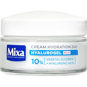 Mixa Sensitive Skin Expert Hyalurogel Rich hydratisierende Gesichtscreme, 50 ml
