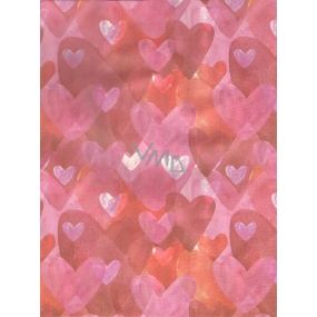 Nekupto Geschenk Kraftbeutel 24 x 18 x 8 cm Pink mit Herzen