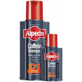 Alpecin Energizer Caffeine C1, Coffein Shampoo stimuliert das Haarwachstum, verlangsamt erblich bedingten Haarausfall 250 ml + 75 ml, Duopack