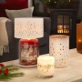 Yankee Candle Magical Christmas Aroma Lampe aus weiß lackiertem Glas 10 x 15 cm