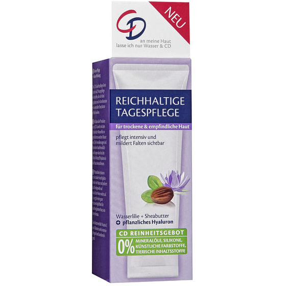 CD Intensiv Sheabutter und Hyaluronsäure Anti-Falten Tagescreme 50 ml