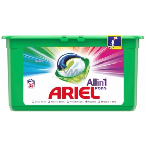 Ariel 3in1 Farbgelkapseln für farbige Wäsche schützen und beleben die Farben von 35 Stück 945 g