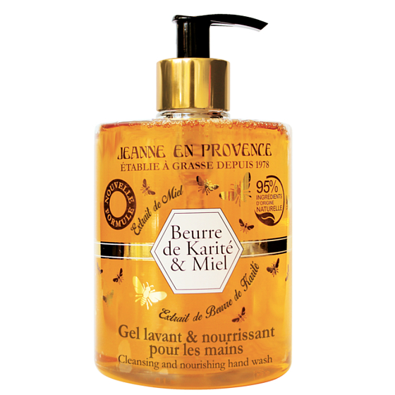 Jeanne en Provence Shea Butter und Honig Waschgel Handspender 500 ml