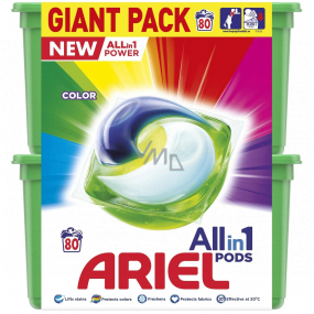 Ariel All-in-1 Pods Farbgelkapseln für farbige Wäsche 80 Stück 952 g