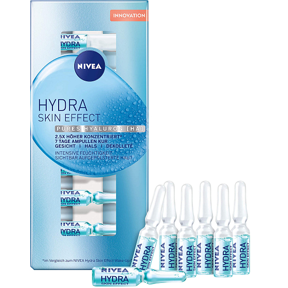 Nivea Hydra Skin Effect intensive feuchtigkeitsspendende 7-tägige Behandlung mit Hyaluronsäure 7 x 1 ml