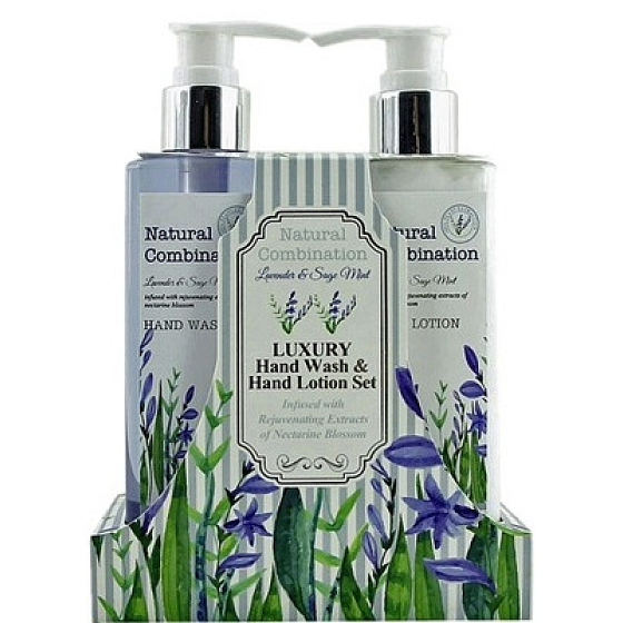 Salsa Collection Duschgel aus Lavendel, Salbei und Minze 240 ml + Körperlotion 240 ml, Kosmetikset