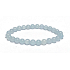 Aquamarin-Armband elastischer Naturstein, Kugel 6 mm / 16-17 cm, Seemannsstein, Heilkraft des Meeres