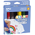 Apli Color Sticks Temperafarben für Textilien Farbmischung 6 x 6 g, Set