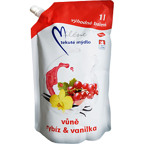 Miléne Rybíz a vanilka flüssige Seife, Nachfüllung, 1 l Miléne Rybíz a vanilka flüssige Seife, Nachfüllung, 1 l