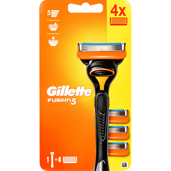 Gillette Fusion5 Rasierer + Ersatzköpfe 4 Stück, für Männer