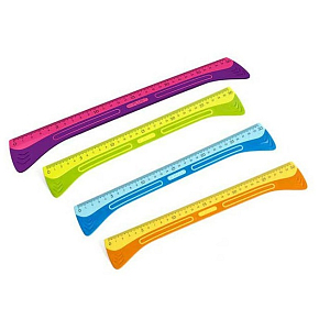 Y-Plus+ Griffkombination Kunststofflineal 30 cm 1 Stück verschiedene Farben