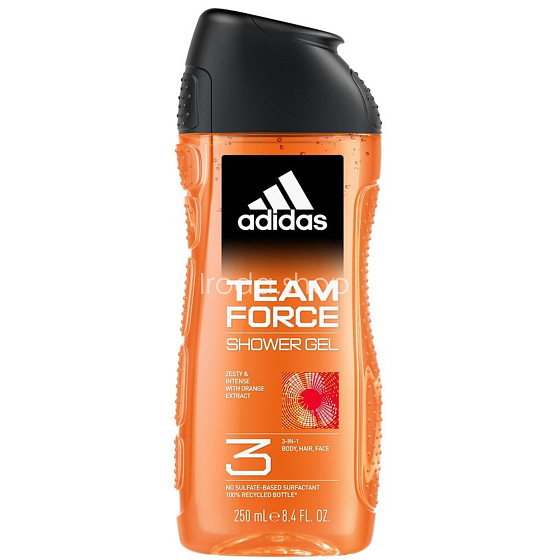 Adidas Team Force 3in1 Duschgel für Körper, Haare und Haut für Männer 250 ml