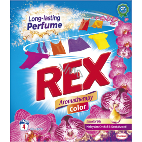 Rex Aromatherapy Color Malaysische Orchidee & Sandelholz Waschmittel für Buntwäsche 4 Dosen 240 g