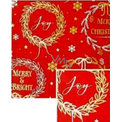 Nekupto Weihnachtsgeschenkpapier 70 x 1000 cm Dunkelrot, Merry & Bright