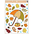 Fensterfolie Herbstfarbener Regenschirm 35 x 50 cm