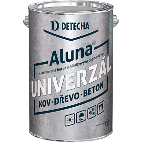 Detecha Aluna Farbe für Metall, Beton, Holz mit Aluminiumgehalt, Silber, 4 kg