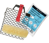 Spokar Plush gelbgrüner Malroller, 250 mm + Halter, Folie, Sieb