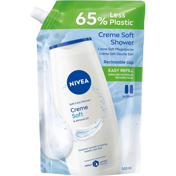 NIVEA DUSCHGEL 500 ML CREME SOFT NACHSATZ 4067
